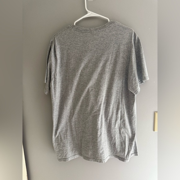 Adidas Amplifier Tee Men’s SZ L Heather Grey Crew Neck Short Sleeve Logo Casual - Picture 4 of 6